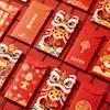 Sobres Rojos Personalizados del Año de la Oveja para Año Nuevo, Paquetes Rojos Nuevos al por Mayor, Tamaños Grandes y Pequeños, Bolsas Rojas para Regalo de Boda Estampadas en Oro