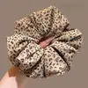 Ligas Versátiles de Otoño e Invierno para Niñas, Cuerdas para el Cabello de Moda con Estampado a Cuadros Retro y Temperamento, Ligas Sencillas de Color Café Estilo Francés de Intestino Grande, Accesorios para el Cabello