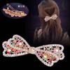 Grampo de Cabelo Acessório de Cabelo Presilha de Rabo de Cavalo para a Parte de Trás da Cabeça Grampo Grande de Mola Grampo de Cabelo com Strass Presilha Horizontal para Coque Acessório Grampo de Cabelo Grande