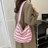 Bolso de axila plisado de burbuja estilo coreano para mujer 2023 nuevo bolso de tela de algodón para niña bolso nube bolso de hombro bandolera