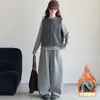Conjunto Infantil Outono/Inverno 2026 Novo Estilo Coreano Crianças Colete Espesso Camada Base Crianças Grandes Calças de Pernas Largas Conjunto de Três Peças