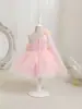 Vestido de Niña Vestido de Princesa Dulce de Un Hombro con Volantes y Flores Largo Vestido Infantil para Piano Banquetes Bodas Dama de Honor
