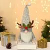 Novos Suprimentos de Decoração de Natal Transfronteiriços com Chifres Bonecas Sem Rosto para Idosos Decorações de Janela Presentes para Crianças