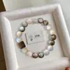 Pulsera de Cuentas Hecha a Mano con Degradado Super Hada, Femenina, Única, Exquisita, Pulsera de Moda y Versátil, Rosa Atardecer