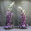 Cerimônia de Proposta Roxa Terno com Arco Niujiao Terno de Floricultura Decoração de Caminho de Palco de Casamento Conjunto de Ornamentos para Shopping