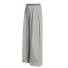 Pantalones Deportivos Casuales para Hombre C959 Otoño e Invierno Estilo Retro Americano Gama Alta Color Sólido Diseño Plisado Holgado Pierna Ancha