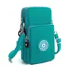 Bolso cruzado para teléfono móvil estilo coreano transfronterizo para mujer, bolso cruzado de tela para teléfono móvil, bolso de brazo deportivo halter, monedero vertical de muñeca
