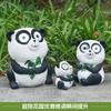 Lámpara solar para exteriores de panda, impermeable, diseño de paisaje para patio, lámpara de ambiente LED, adornos luminosos de animales para jardín