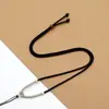 Cordão de Pingente de Jade Nó Concêntrico Ajustável Jade Ágata Pendurado Corda de Pescoço Colar de Cera de Abelha Cordão de Jade