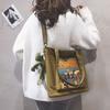 Bolso bandolera bolso de lona bolso de estudiante tutorial libro bolso de hombro bolso de mano de gran capacidad bolso tutorial estudiante de secundaria