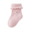 Calcetines infantiles de primavera 23 clase a algodón peinado calcetines para bebé conejo de dibujos animados calcetines de pestaña calcetines de algodón sueltos con encaje recién nacido