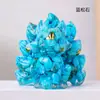 Granos de cristal natural transfronterizos resina de goma zorro de nueve colas pequeño adornos de muñeca de animal de cristal para el hogar sala de estar venta al por mayor