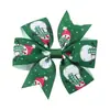 Venta Caliente Transfronteriza Amazon Copo de Nieve de Navidad Alce Rojo y Verde Accesorios para el Cabello de Niños Adorno para la Cabeza Retro Pasador de Cola de Golondrina