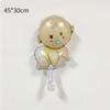 Globo de película de aluminio de tamaño pequeño anime infantil animal papel de aluminio mini globo bola de onda caricatura bola interior bola bola globo