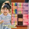 Diadema de Colores de Alta Elasticidad para Niñas, Banda de Goma Grande y Duradera que No Daña el Cabello, Estuche de Cuero para Coletas Altas para Niños