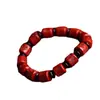 Pulsera de Seis Caracteres Verdaderos de Cinabrio Cubo de Cuenta Seis Caracteres Verdaderos Pulsera de Arena Púrpura y Dorada Año del Dragón Benmingnian Regalo