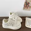 Lindos Zapatos Blancos de Plataforma con Tacón Alto 2026 Zapatos Súper Calientes Zapatos de Mujer Versátiles Zapatos de Tabla para Estudiantes Zapatos de Pan