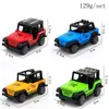 Variedad Transfronteriza de mini modelo de coche de aleación Huili para niños simulación resistente a caídas de dibujos animados Jeep policía coche de juguete Huili