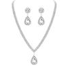 Traje europeo y americano de gotas de agua nuevo Banquete nupcial Lujo Aretes de borla Collar Joker Collar de diamantes completo Boda Venta al por mayor