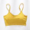 Hermoso Sujetador de Espalda para Mujer Sin Aro de Acero Pecho Pequeño Push-up Ropa Interior Seda de Hielo Una Pieza Copa Fija Base Interna Tubo Delgado