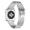 Correa de Apple con patrón de escamas de pez de metal compatible con Apple iWatch 1-8.