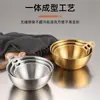 Louça Minimalista Estilo Ins Aço Inoxidável Tigela para Macarrão Frio Tigela Grande para Sopa Tigela Coreana para Bibimbap Tigela Grande para Salada de Frutas