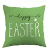 Funda de Cojín Decorativa para Sofá, Oficina, Dormitorio - Gnomo con Patrón Verde de Pascua y Sombrero de Conejo - Amazon Transfronterizo