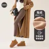Pantalones Tiburón de Lana de Alpaca Blanca para Mujer Petite con Forro Polar 2024 Nueva Ropa de Abrigo de Invierno Yoga Barbie Leggings de Ocho Puntos