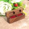 Nueva Caja para Anillos Largos Caja Magnética Cuatro Anillos Caja de Joyería Empaque de Nogal Negro para Joyería Empaque de Joyería Propuesta Mujeres