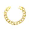 Moda Celebridade da Internet Europeia e Americana Edição Larga Pulseira Cubana Cravejada de Diamantes ins para Homens e Mulheres Personalidade Hip-hop Tendência Cool Acessórios de Pulseira para Casal