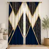 Cortinas geométricas personalizadas transfronterizas de Amazon con impresión digital para decoración de sala de estar y dormitorio, cortinas terminadas, TEMU dropshipping