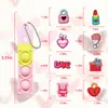 Pendente de Silicone com Bolhas Longo Vertical Alívio de Estresse Brinquedo Infantil Pingente de Silicone Comestível Boneca Fofa Acessório Criativo