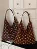 Bolsa de Mano Shuai Mijia 2026 Estilo Coreano Nuevo Lunares, Gran Capacidad, Moda Vintage, Casual, Elegante Bolso de Hombro para Viajes