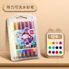 Plumones de Acuarela Auténticos con Mango Triangular, Seguros para Dibujo Infantil, Adecuados para Estudiantes de Preescolar, Marcadores de Graffiti Lavables