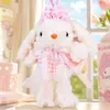 Chaveiro Original de Pelúcia Vestido de Princesa Coelho de Orelha Longa Boneca Coelho Fofa Pingente para Bolsa de Menina Pequeno Presente