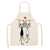 AliExpress wish delantal sin mangas de lino para pareja de gatos de dibujos animados mueble de cocina limpieza abrigo diario sin mangas