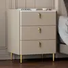 Mesita de noche moderna minimalista de madera maciza para dormitorio, uso doméstico, armario de almacenamiento simple de alta gama para apartamentos de alquiler
