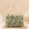 Bolsa Feminina 2026 Novo Estilo Festa Noturna Bolsa Flor Concha Noiva Vestido de Casamento Bolsa para Vestido Formal Branco Bolsa de Mão com Personalidade