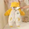 Nuevos Monos de Invierno 2025, Overoles, Chaquetas de Plumas, Ropa de Abrigo de Otoño e Invierno para Bebé, Ropa de Abrigo Gruesa con Forro de Polar para Bebé