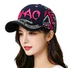 Nuevo Sombrero Estampado para Mujer, Gorra de Béisbol Estilo Coreano de Primavera, Moda Casual Bordado de Letras Sombrero para Protección Solar al Aire Libre