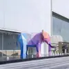 Escultura de Animal Geométrico com Acabamento Espelhado em Aço Inoxidável Personalizada para Exterior Facetada Geométrica Elefante Decoração de Escritório de Vendas em Shopping