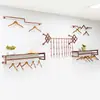 Perchero de hierro forjado para tienda de ropa, expositor de pie, colgador lateral de pared, estante para ropa de hombre, mujer y niño, perchero de pared en la pared
