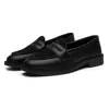 2026 Nuevos Zapatos de Cuero Patchwork Casuales de Slip-On Perezosos de Otoño Tendencia de Moda Suela Plana Transpirables Zapatos de Cuero Casuales AH03