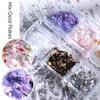 Transfronterizo Nuevo Arte de Uñas Brillo ins Estilo Japonés Fragmento de Lámina de Oro Fragmento de Seda de Lámina Dorada y Plateada Fototerapia Decoración de Uñas uña