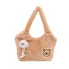 2025 Invierno Peluche Lindo Bolso Gran Capacidad Nuevo Mini Estilo Bolso de Hombro Peluche Portátil Bolso de Cubo