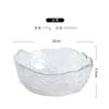 Saladeira de Vidro Martelado com Borda Dourada Japonesa Atacado Conjunto de Louça Transparente Estilo Nórdico Tigela de Sobremesa Prato Tigela de Vidro