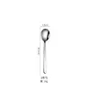 Colher Coreana de Aço Inoxidável 304 com Cabo Longo para Uso Doméstico, Talher Espessado para Misturar Arroz, Colher para Café e Sobremesa