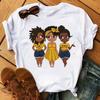 Camiseta de manga corta para mujer 2023, estampado de moda, camiseta de fondo de estación independiente, camiseta de mujer de talla europea, cuello redondo