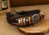 Pulseras de Cuero Tejido Hechas a Mano, Ajustables, Estilo Coreano, Simples y Creativas, Varios Estilos, Accesorios Populares de Venta Caliente en Zonas Turísticas