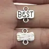 12x 13mm 0.8g acessórios para joias de prata antiga liga conector DIY melhor conector de sinal